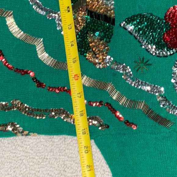 Western Collection Ramie & Cotton Sequined Crew Neck Sweater Medium - Picture 13 of 15